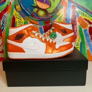 Air Jordan 1 Mid Metallic Orange